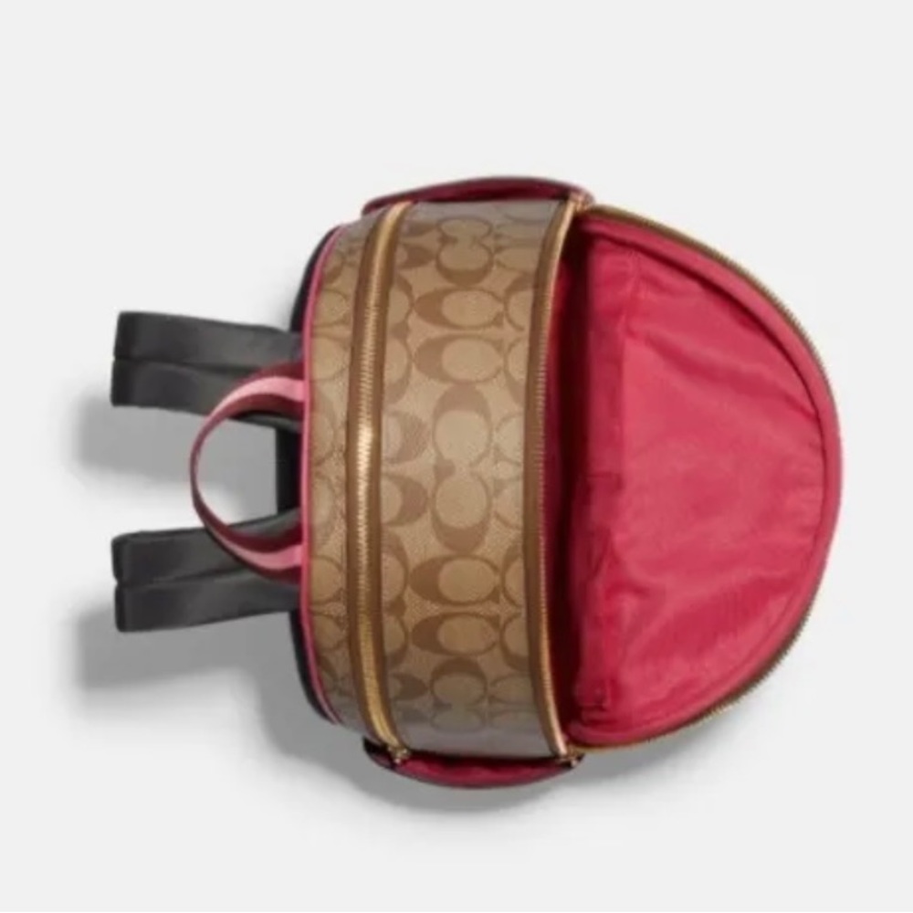 COACH backpack purse khaki-pink 🩷🩷 - Picture 2 of 8